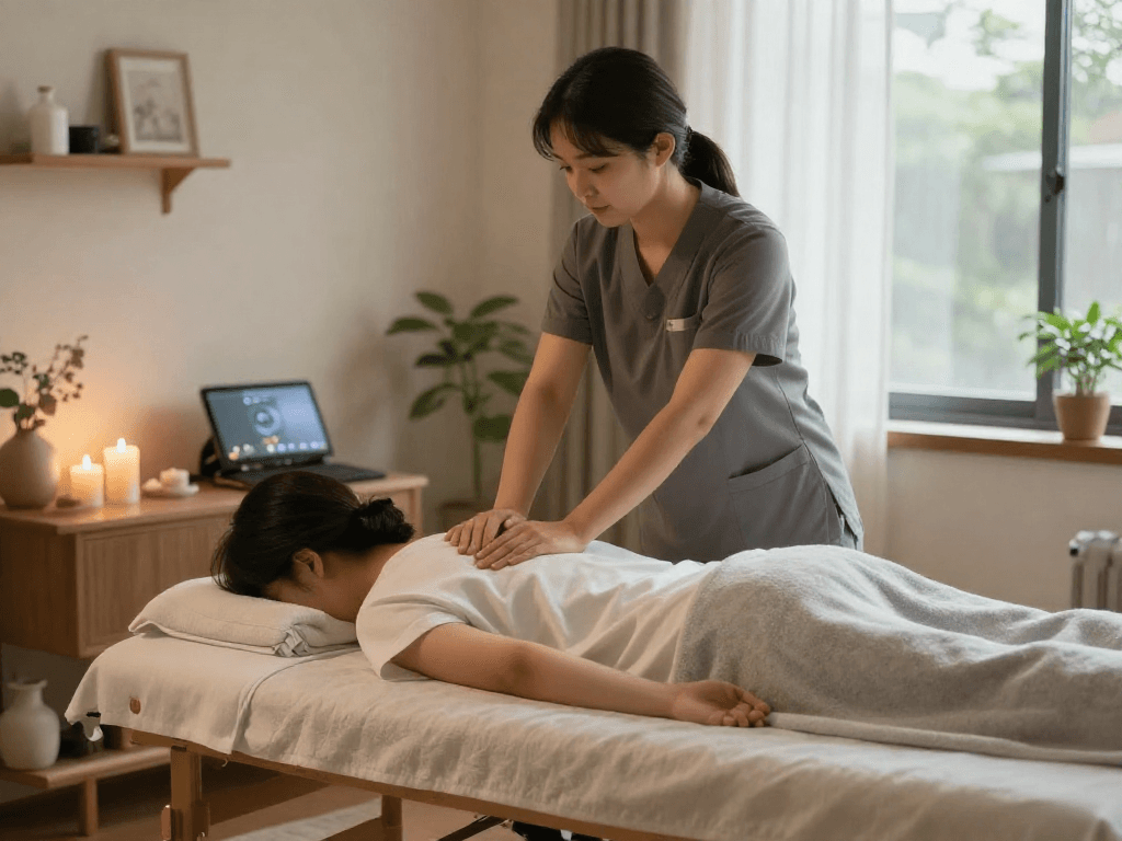 Experience relaxing 남양주출장마사지 in a soothing home wellness setting.