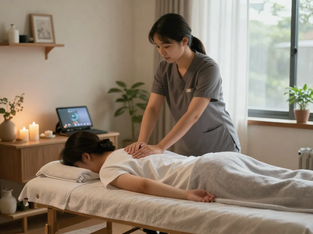 Experience relaxing 남양주출장마사지 in a soothing home wellness setting.