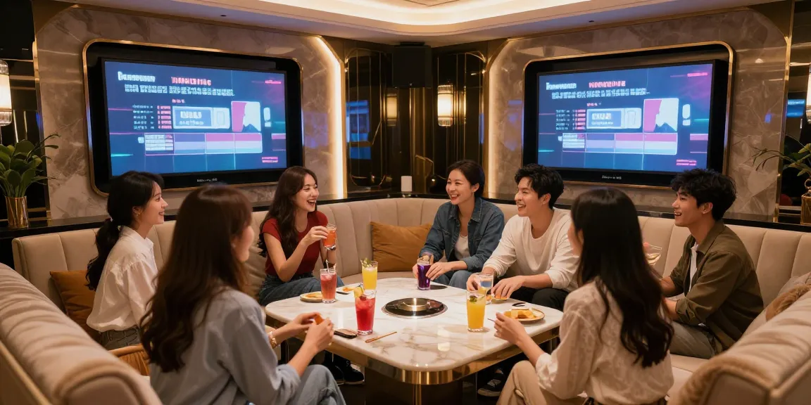 강남쩜오에서 고급스럽고 쾌적한 분위기 속에 즐거워하는 사람들 모습