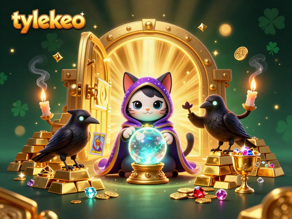 Engage in thrilling betting experiences with tylekeo's dynamic cartoon casino scene featuring mystic characters.