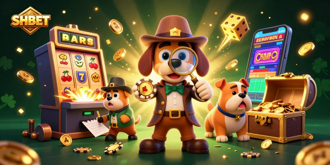 Experience thrilling wins at SHBET with a dynamic casino scene featuring characters discovering treasure clues and jackpot excitement.