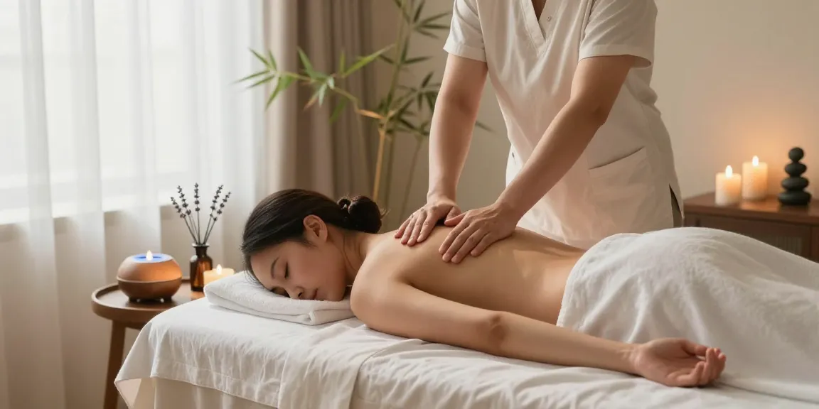 대전마사지에서 편안한 분위기의 마사지 치료를 받는 모습
