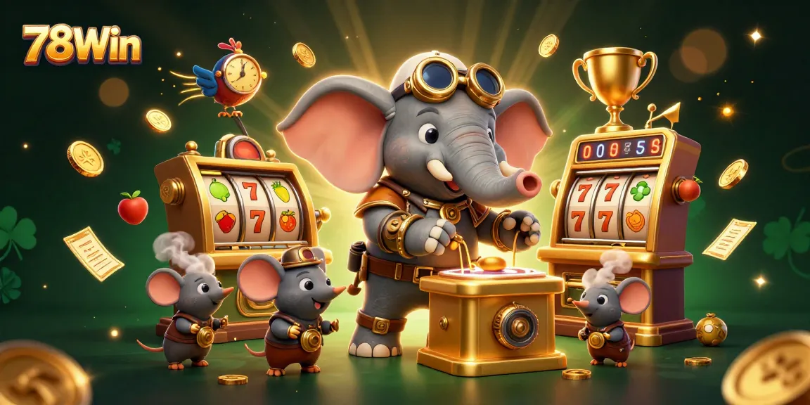 Play at 78Win's vibrant casino with slots and golden trophies shining in action.