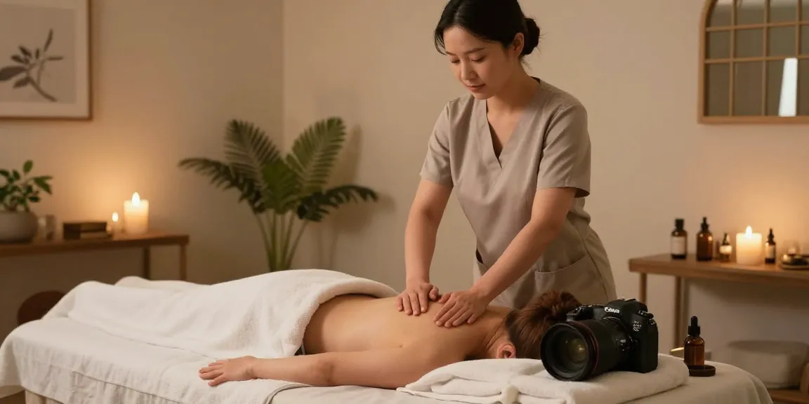 부천출장안마 서비스 제공을 위한 편안한 마사지룸 준비 모습