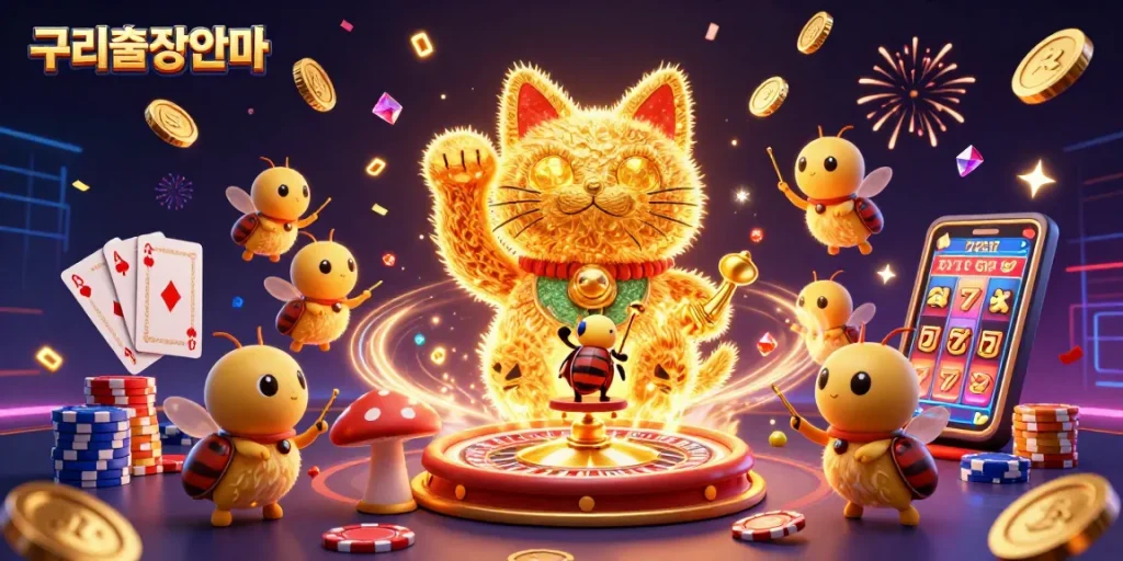 Experience thrilling 구리출장안마 services with our unique golden lucky cat symbolizing good fortune.